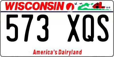 WI license plate 573XQS