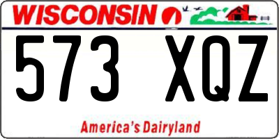 WI license plate 573XQZ