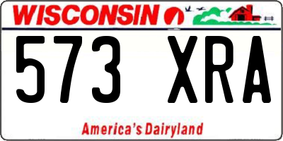 WI license plate 573XRA