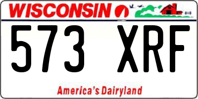 WI license plate 573XRF