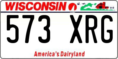 WI license plate 573XRG