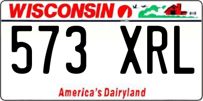 WI license plate 573XRL