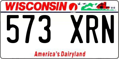 WI license plate 573XRN