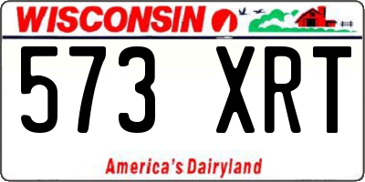 WI license plate 573XRT