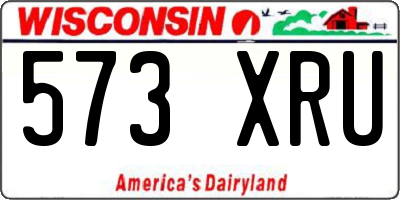 WI license plate 573XRU