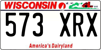 WI license plate 573XRX