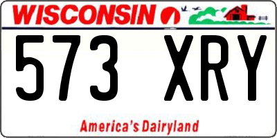 WI license plate 573XRY
