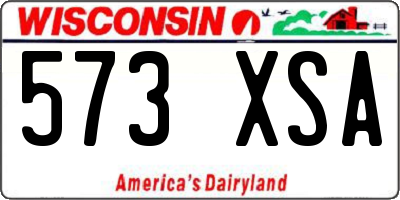 WI license plate 573XSA