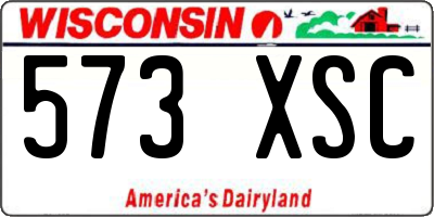 WI license plate 573XSC