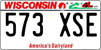 WI license plate 573XSE