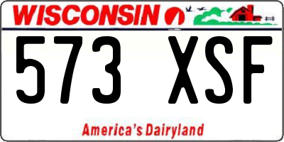 WI license plate 573XSF