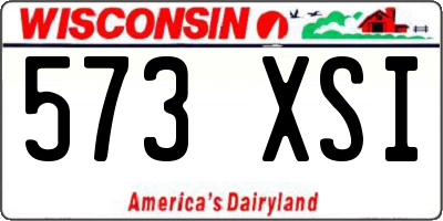 WI license plate 573XSI