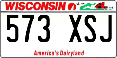 WI license plate 573XSJ