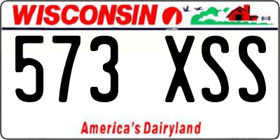 WI license plate 573XSS