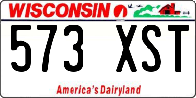 WI license plate 573XST