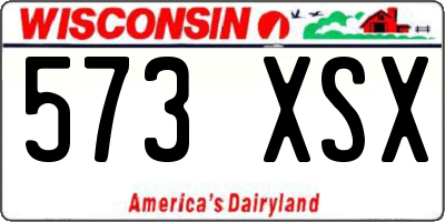 WI license plate 573XSX