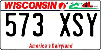 WI license plate 573XSY