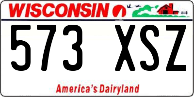 WI license plate 573XSZ