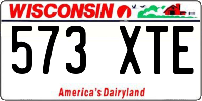 WI license plate 573XTE