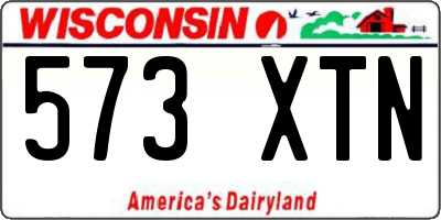 WI license plate 573XTN