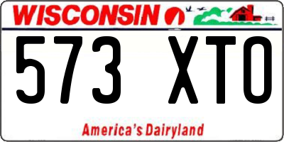 WI license plate 573XTO