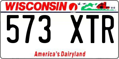 WI license plate 573XTR
