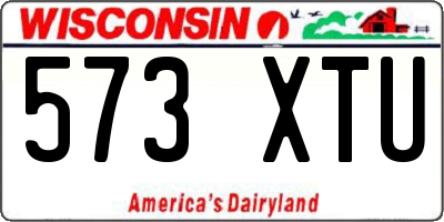 WI license plate 573XTU