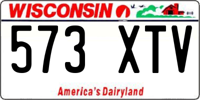 WI license plate 573XTV