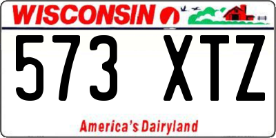 WI license plate 573XTZ