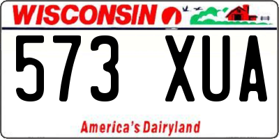 WI license plate 573XUA