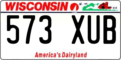 WI license plate 573XUB