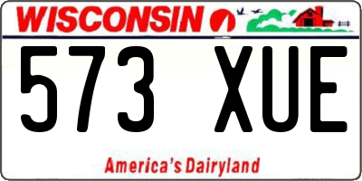 WI license plate 573XUE
