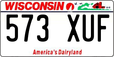 WI license plate 573XUF