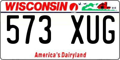 WI license plate 573XUG