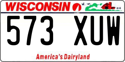 WI license plate 573XUW
