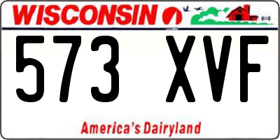 WI license plate 573XVF