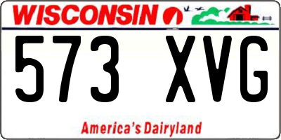 WI license plate 573XVG