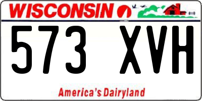 WI license plate 573XVH