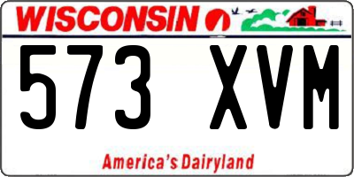 WI license plate 573XVM