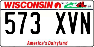 WI license plate 573XVN