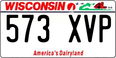 WI license plate 573XVP