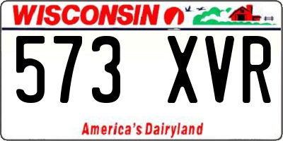 WI license plate 573XVR