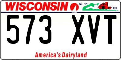 WI license plate 573XVT