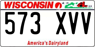 WI license plate 573XVV