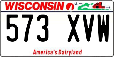 WI license plate 573XVW