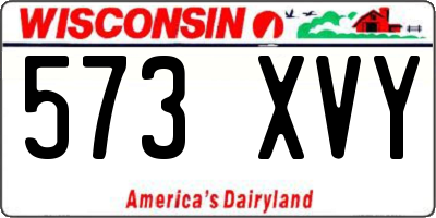 WI license plate 573XVY