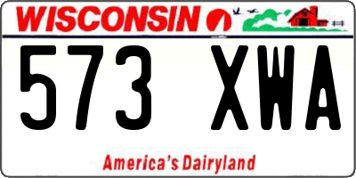 WI license plate 573XWA