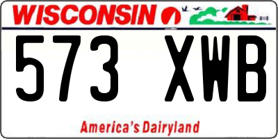 WI license plate 573XWB