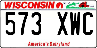 WI license plate 573XWC