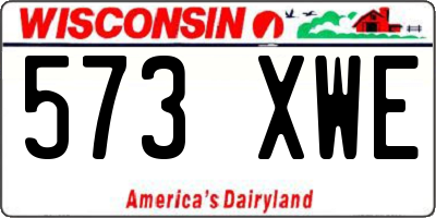WI license plate 573XWE